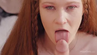 WOWGIRLS Hot and horny redhead girl Sofilie fucking her boyfriend in this video