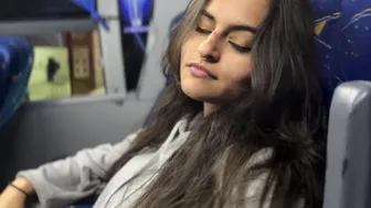 I suck an unknown passenger on a real bus and he cums in my mouth