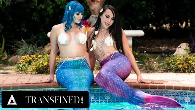 Cis + Trans Mermaids Explore New Bodies in First Time Fuck! with Jewelz