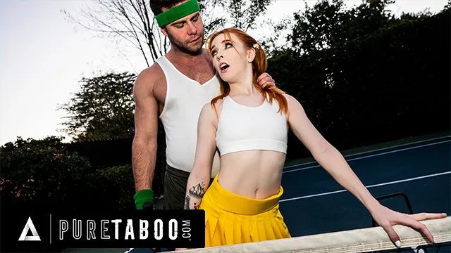 Tiny Redhead Teen Madi Collins Begs Her Hot Tennis Coach to Dominate Her Peti...