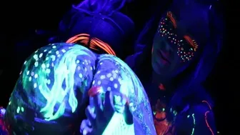 and Ava Adams Blacklight Sex Party