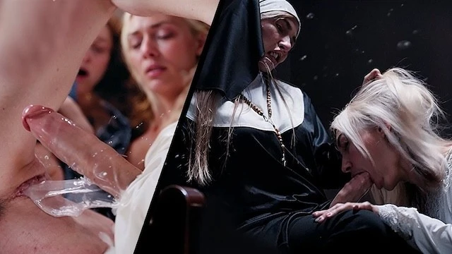 Filles FUTA chaudes sucent et baisent avec d'énormes bites