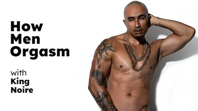 Homme jouit intensément avec une grosse bite noire puissante