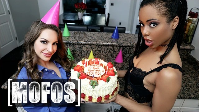 Kimmy Granger et Kira Noir célèbrent un anniversaire torride à trois