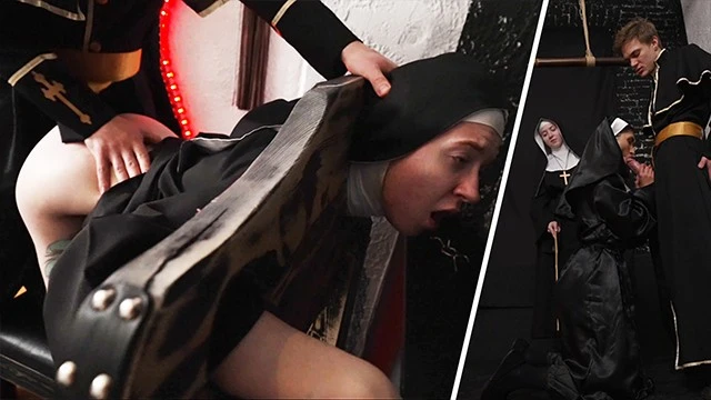 Las hermanas traviesas admiten sus pecados al sacerdote